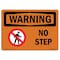 Signmission OSHA WARNING Sign, No Step W/ Symbol, 10in X 7in Rigid Plastic, 7" W, 10" L, Landscape OS-WS-P-710-L-12275 - alternate 1